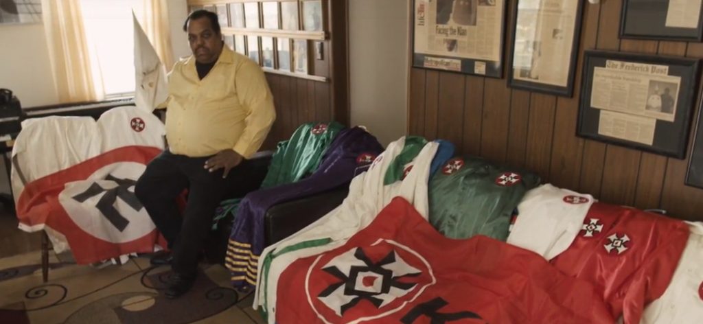 Daryl Davis with KKK Robes, Hoods & Nazi Flags