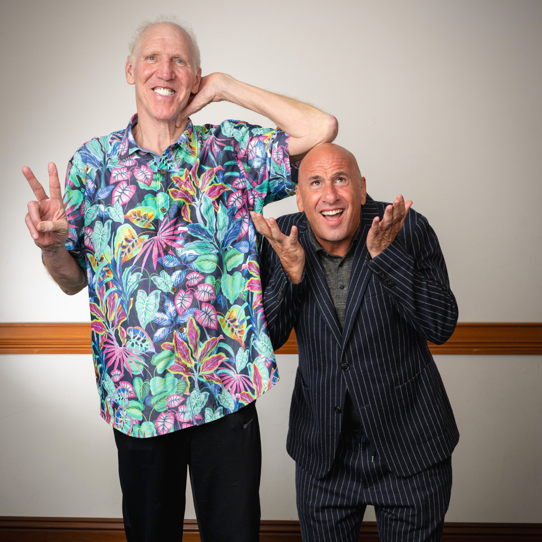 Standing tall with basketball legend Bill Walton