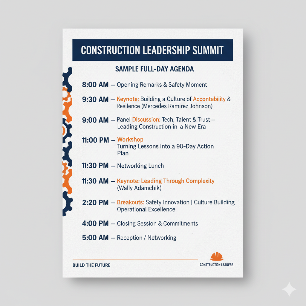 agenda for a construction conference