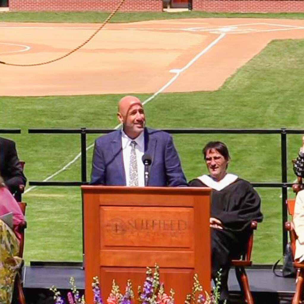 Giving the commencement speech at Suffield Academy (2026)